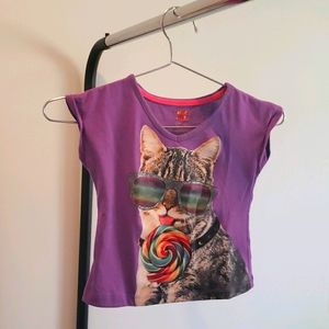 Kid Purple Short Sleeve T Shirt Graphic